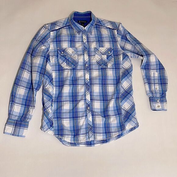INC Mens Classic Fit Plaid Button Down - Picture 1 of 8